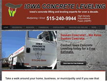 Tablet Screenshot of iowaconcreteleveling.com